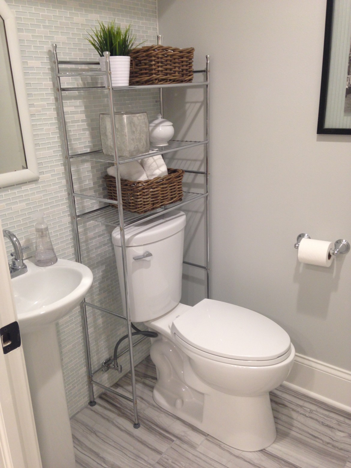basement half bathroom - a little kooky