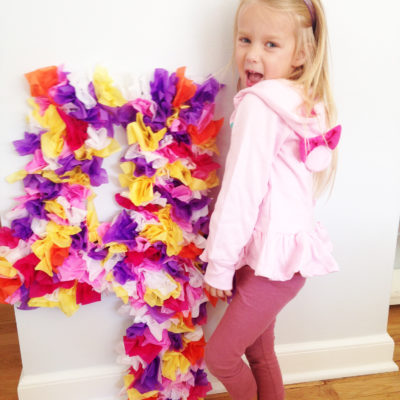 Creating a DIY tissue paper birthday number