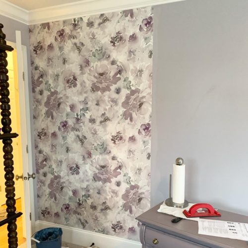 Creating a feature wall with wallpaper - a little kooky