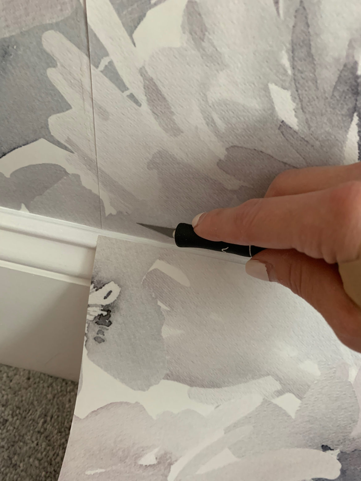 Creating a feature wall with wallpaper - a little kooky